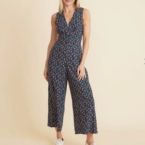 Marine Layer Holli Jumpsuit in Navy Cherry Size XL